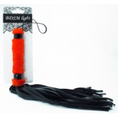 Нежная плеть с красным мехом BDSM Light - 43 см. - БДСМ Арсенал - купить с доставкой в Новороссийске