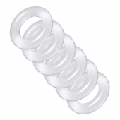 Комплект из 6 прозрачных эрекционных колец Ring Master Custom Ball Stretcher Kit - XR Brands - в Новороссийске купить с доставкой