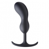 Черный массажер простаты с утяжелителями Premium Silicone Weighted Prostate Plug Large - 18,8 см. - XR Brands - в Новороссийске купить с доставкой