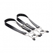 Ремни с зажимами для половых губ Spread Labia Spreader Straps with Clamps - XR Brands - купить с доставкой в Новороссийске