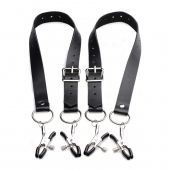 Ремни с зажимами для половых губ Spread Labia Spreader Straps with Clamps - XR Brands - купить с доставкой в Новороссийске