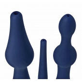 Набор из 3 универсальных насадок для анального душа Universal 3 Piece Silicone Enema Attachment Set - XR Brands - купить с доставкой в Новороссийске