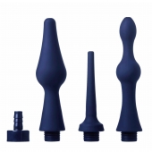 Набор из 3 универсальных насадок для анального душа Universal 3 Piece Silicone Enema Attachment Set - XR Brands - купить с доставкой в Новороссийске