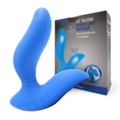 Синий вибромассажер простаты 3,5’’ Curve P-spot Massager - 12 см. - Erokay - в Новороссийске купить с доставкой