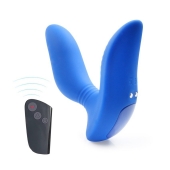 Синий вибромассажер простаты 3,5’’ Remote Control Curve P-spot Massager - 12 см. - Erokay - в Новороссийске купить с доставкой