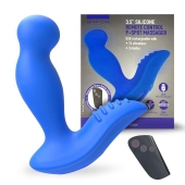 Синий вибромассажер простаты 3,5’’ Remote Control P-spot Massager - 12,5 см. - Erokay - в Новороссийске купить с доставкой