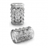 Прозрачная насадка с капельками STAY HARD COCK SLEEVE 05 CLEAR - Blush Novelties - в Новороссийске купить с доставкой