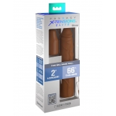 Коричневая насадка на член 2  Silicone X-tension - 20,3 см. - Pipedream - в Новороссийске купить с доставкой