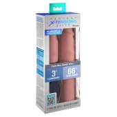 Телесная вибронасадка на член 3  Vibrating Mega X-tension with Remote - 22,9 см. - Pipedream - в Новороссийске купить с доставкой