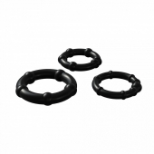 Набор из 3 черных эрекционных колец Babooom Ring Set - Adrien Lastic - в Новороссийске купить с доставкой