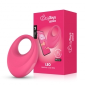 Розовое интерактивное эрекционное виброкольцо Leo - Easy toys - в Новороссийске купить с доставкой