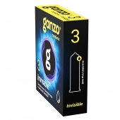 Супертонкие презервативы Ganzo Invisible - 3 шт. - Ganzo - купить с доставкой в Новороссийске