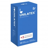 Классические презервативы Unilatex Natural Plain - 12 шт. + 3 шт. в подарок - Unilatex - купить с доставкой в Новороссийске