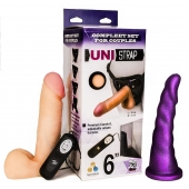 Вибрострапон с двумя насадками UniStrap - 18 и 18 см. - LOVETOY (А-Полимер) - купить с доставкой в Новороссийске