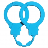 Голубые силиконовые наручники Stretchy Cuffs Turquoise - Lola Games - купить с доставкой в Новороссийске
