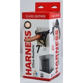 Насадка-фаллоимитатор на кожаных трусиках Harness Ultra Realistic 7  - 18 см. - LOVETOY (А-Полимер) - купить с доставкой в Новороссийске