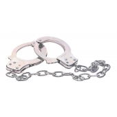 Наручники из металла с длинной цепочкой CHROME HANDCUFFS METAL HANDCUFFS W. KEY - NMC - купить с доставкой в Новороссийске