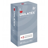Презервативы с рёбрами Unilatex Ribbed - 12 шт. + 3 шт. в подарок - Unilatex - купить с доставкой в Новороссийске