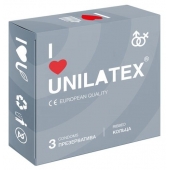 Презервативы с рёбрами Unilatex Ribbed - 3 шт. - Unilatex - купить с доставкой в Новороссийске