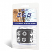 Ремень на член и мошонку 1.5  Cock Ring With Ball Strap - BlueLine - купить с доставкой в Новороссийске