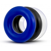 Набор из 3 разноцветных колец Stay Hard Donut Rings - Blush Novelties - в Новороссийске купить с доставкой