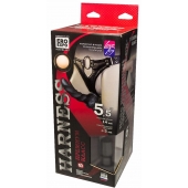 Пояс харнесс премиум класса WOMAN SIMPLEX(S) с 3 черными насадками - LOVETOY (А-Полимер) - купить с доставкой в Новороссийске