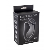 Чёрное эрекционное кольцо с анальной пробкой Button Anal Plug - Lola Games - в Новороссийске купить с доставкой