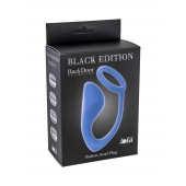 Синее эрекционное кольцо с анальной пробкой Button Anal Plug - Lola Games - в Новороссийске купить с доставкой