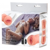 Двусторонний мастурбатор с вибропулей Satisfaction Lucky charm - Lola Games - в Новороссийске купить с доставкой