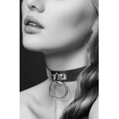 Узенький ошейник из полиуретана с кольцом - Bijoux Pour Toi - купить с доставкой в Новороссийске