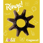 Чёрное эрекционное кольцо Rings Cogweel - Lola Games - в Новороссийске купить с доставкой
