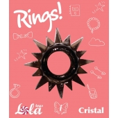 Чёрное эрекционное кольцо Rings Cristal - Lola Games - в Новороссийске купить с доставкой