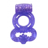 Фиолетовое эрекционное кольцо Rings Treadle с подхватом - Lola Games - в Новороссийске купить с доставкой