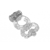 Прозрачное эрекционное кольцо Rings Treadle с подхватом - Lola Games - в Новороссийске купить с доставкой