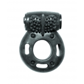 Черное эрекционное кольцо с вибрацией Rings Axle-pin - Lola Games - в Новороссийске купить с доставкой