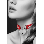 Красный чокер с замком в форме сердца - Bijoux Pour Toi - купить с доставкой в Новороссийске