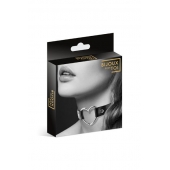 Чёрный чокер с кольцом в форме сердца - Bijoux Pour Toi - купить с доставкой в Новороссийске