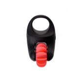 Чёрно-красное эрекционное виброкольцо Erotist - Erotist Adult Toys - в Новороссийске купить с доставкой