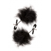 Зажимы для сосков с пухом FEATHERED NIPPLE CLAMPS - Blush Novelties - купить с доставкой в Новороссийске