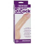 Насадка-реалистик для трусиков Vac-U-Lock 5  Realistic - 12,7 см. - Doc Johnson - купить с доставкой в Новороссийске