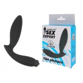 Чёрный вибростимулятор простаты Sex Expert Vibe Pleasure - Sex Expert - в Новороссийске купить с доставкой