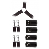Комплект наручников и поножей LUXURIOUS BED RESTRAINT CUFF SET - Blush Novelties - купить с доставкой в Новороссийске