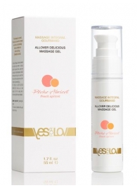Универсальный массажный гель-смазка Allover Delicious Massage Gel с ароматом персика и аброкоса - 50 мл. - YESforLOV - купить с доставкой в Новороссийске