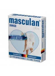 Ультратонкие презервативы Masculan Ultra Fine с обильной смазкой - 3 шт. - Masculan - купить с доставкой в Новороссийске