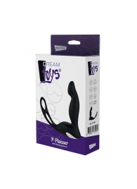 Черный вибромассажер простаты P-PLEASER W ERECTION ENHANCE - Dream Toys - в Новороссийске купить с доставкой