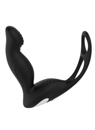 Черный вибромассажер простаты P-PLEASER W ERECTION ENHANCE - Dream Toys - в Новороссийске купить с доставкой