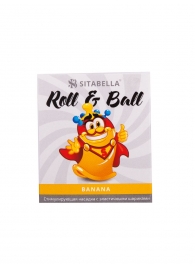 Стимулирующий презерватив-насадка Roll   Ball Banana - Sitabella - купить с доставкой в Новороссийске