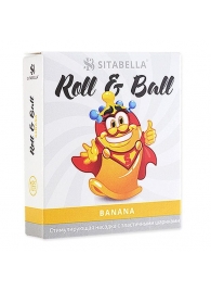 Стимулирующий презерватив-насадка Roll   Ball Banana - Sitabella - купить с доставкой в Новороссийске