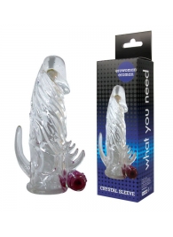 Закрытая прозрачная вибронасадка на пенис Crystal Sleeve Vibe - Erowoman-Eroman - в Новороссийске купить с доставкой