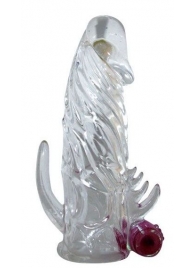 Закрытая прозрачная вибронасадка на пенис Crystal Sleeve Vibe - Erowoman-Eroman - в Новороссийске купить с доставкой